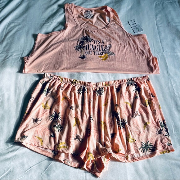 NEW Joyspun 2 Piece Tank & Shorts PJ set “Peach Bud” Women’s Sz. 2X - Picture 4 of 9